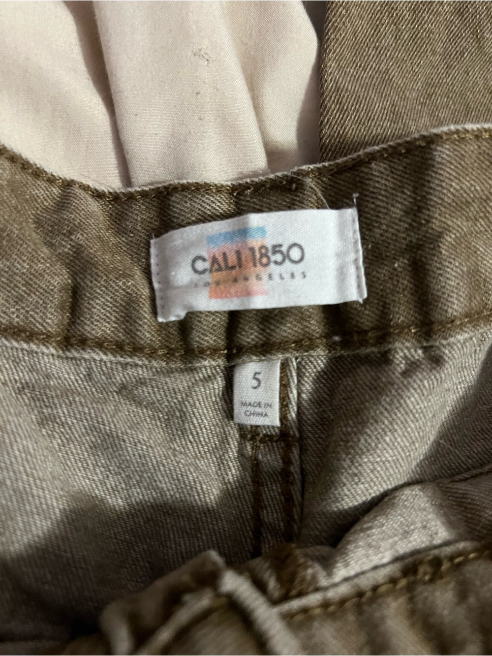 CALI 1850 Olive Brown Wide Leg Jeans - Women's Flare Fit